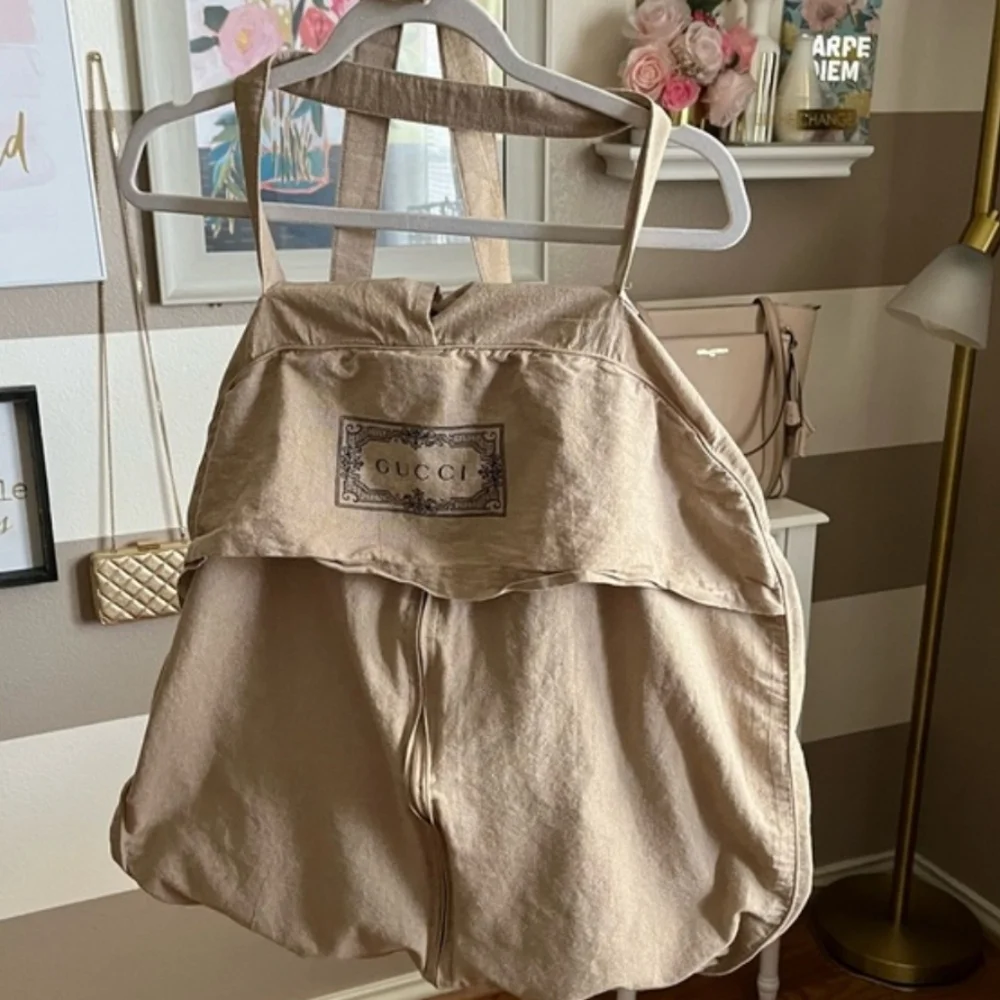 Gucci Tan Canvas Travel Garment Bag